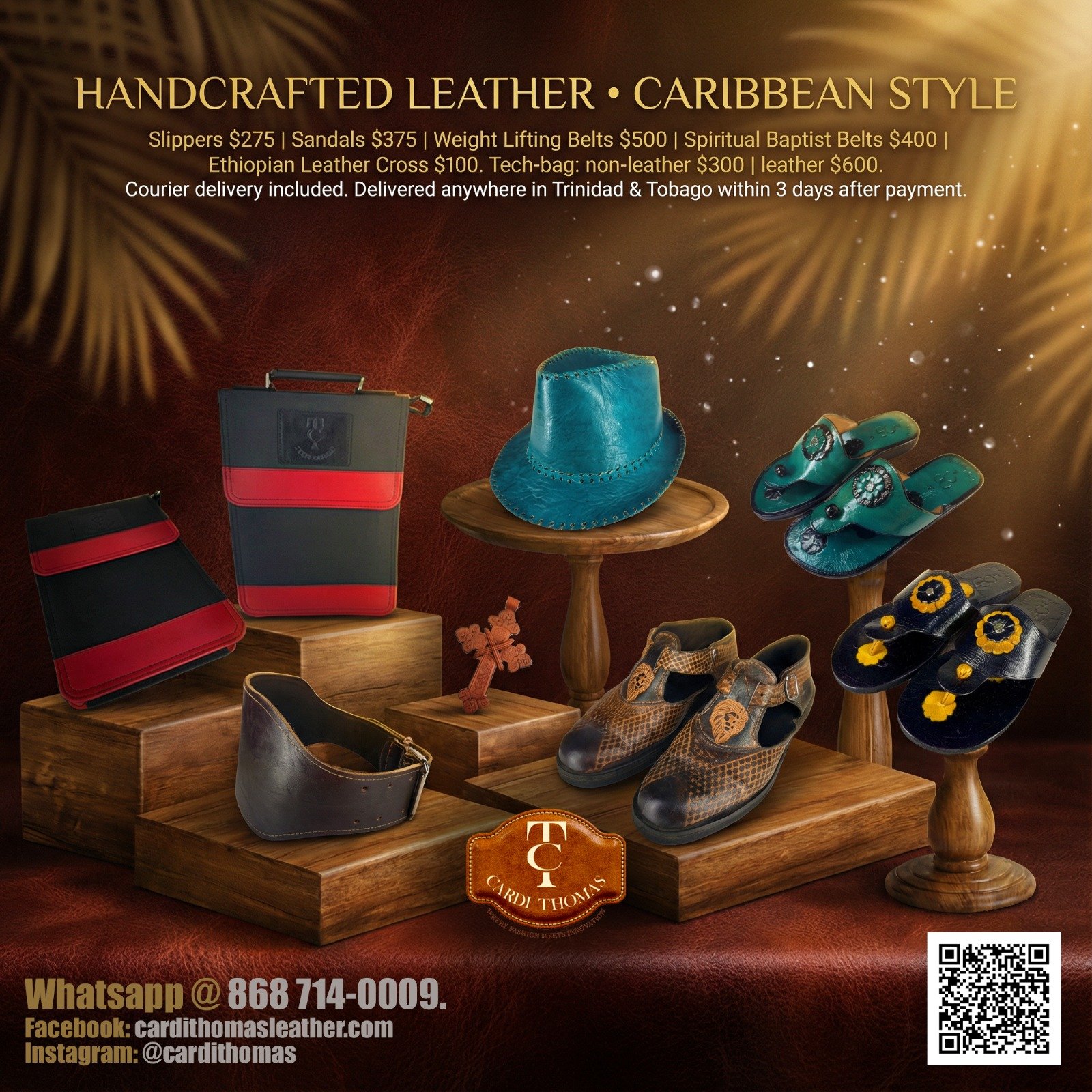 Black leather tech-bag