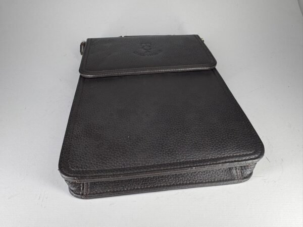 Brown leather tech-bag