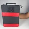 Red and black tetron material tech-bag